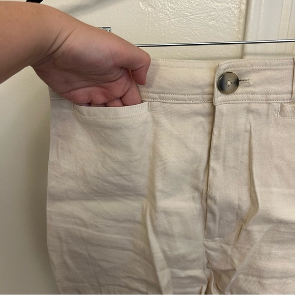 Maeve Anthropologie Colette Linen Blend Shorts Size 30 Antique Pearl - Picture 4 of 10